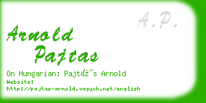 arnold pajtas business card